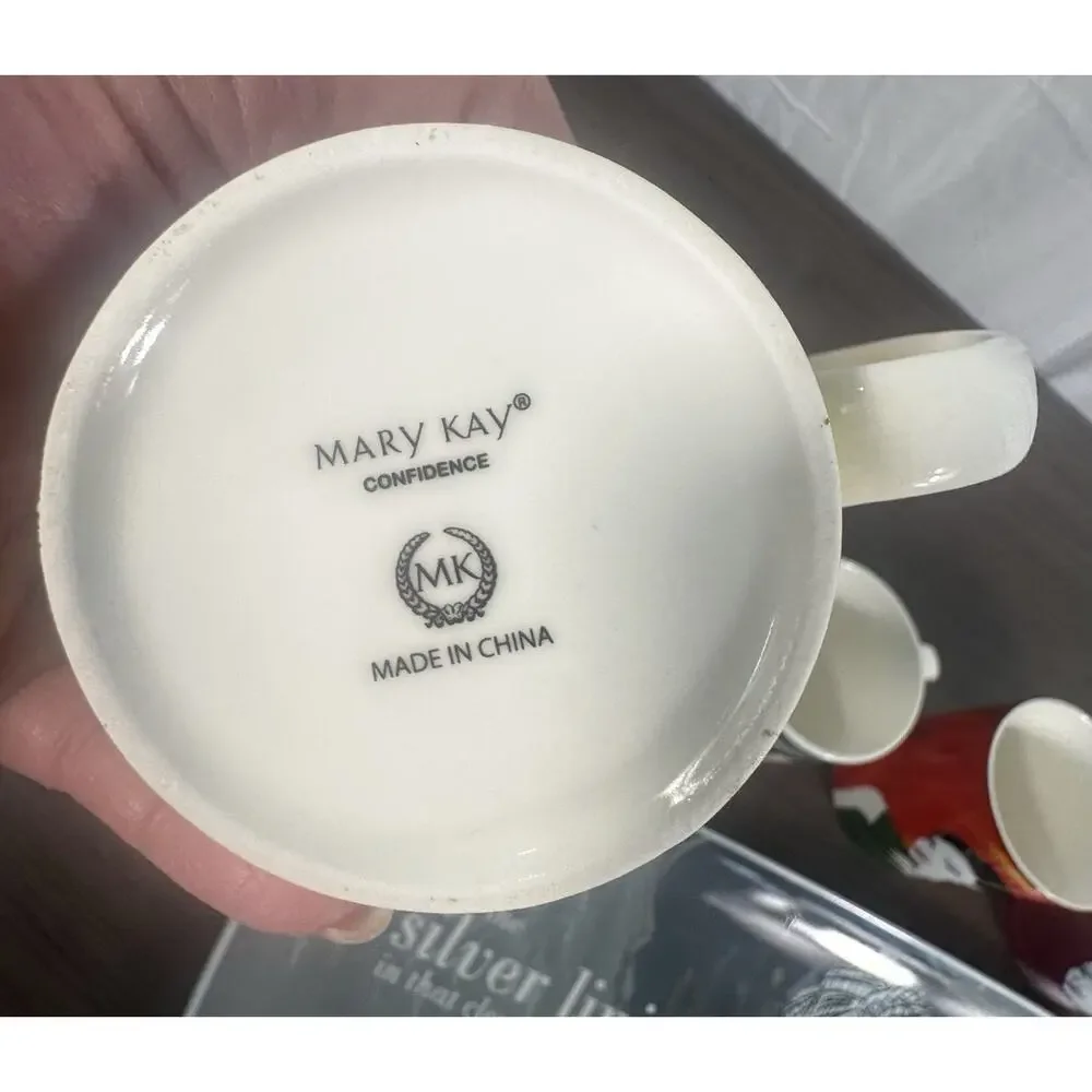 Mary Kay Ash Mug & Tray set Silver Lining‎ Collection inspirational coffee cups